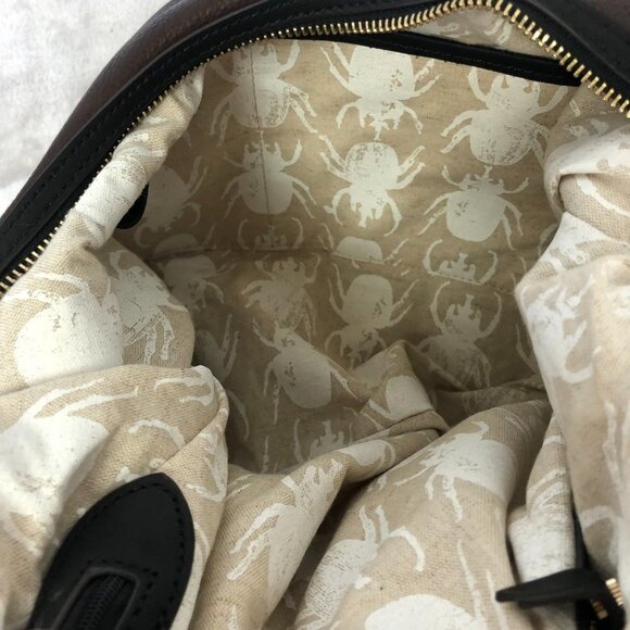 India Hicks Isabella Brown Leather Hobo Shoulder Bag Purse - Picture 10 of 16